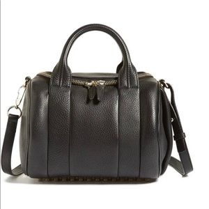 Rockie - Pale Gold' Leather Crossbody Satchel